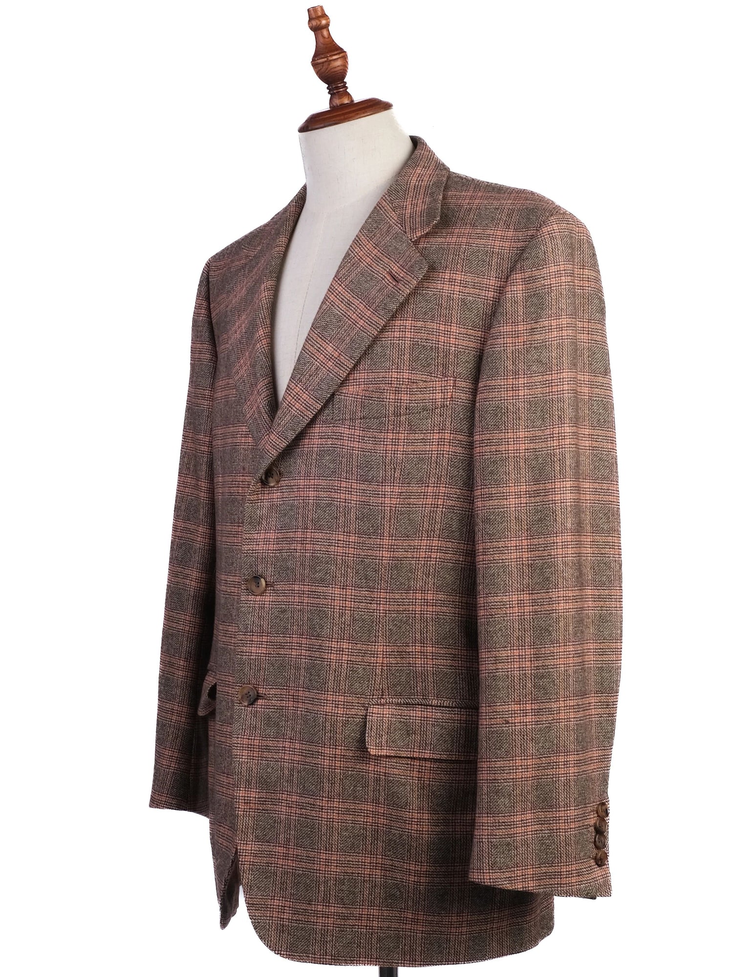 Excellent BRIONI Cashmere Plaid Blazer XL Combined Color