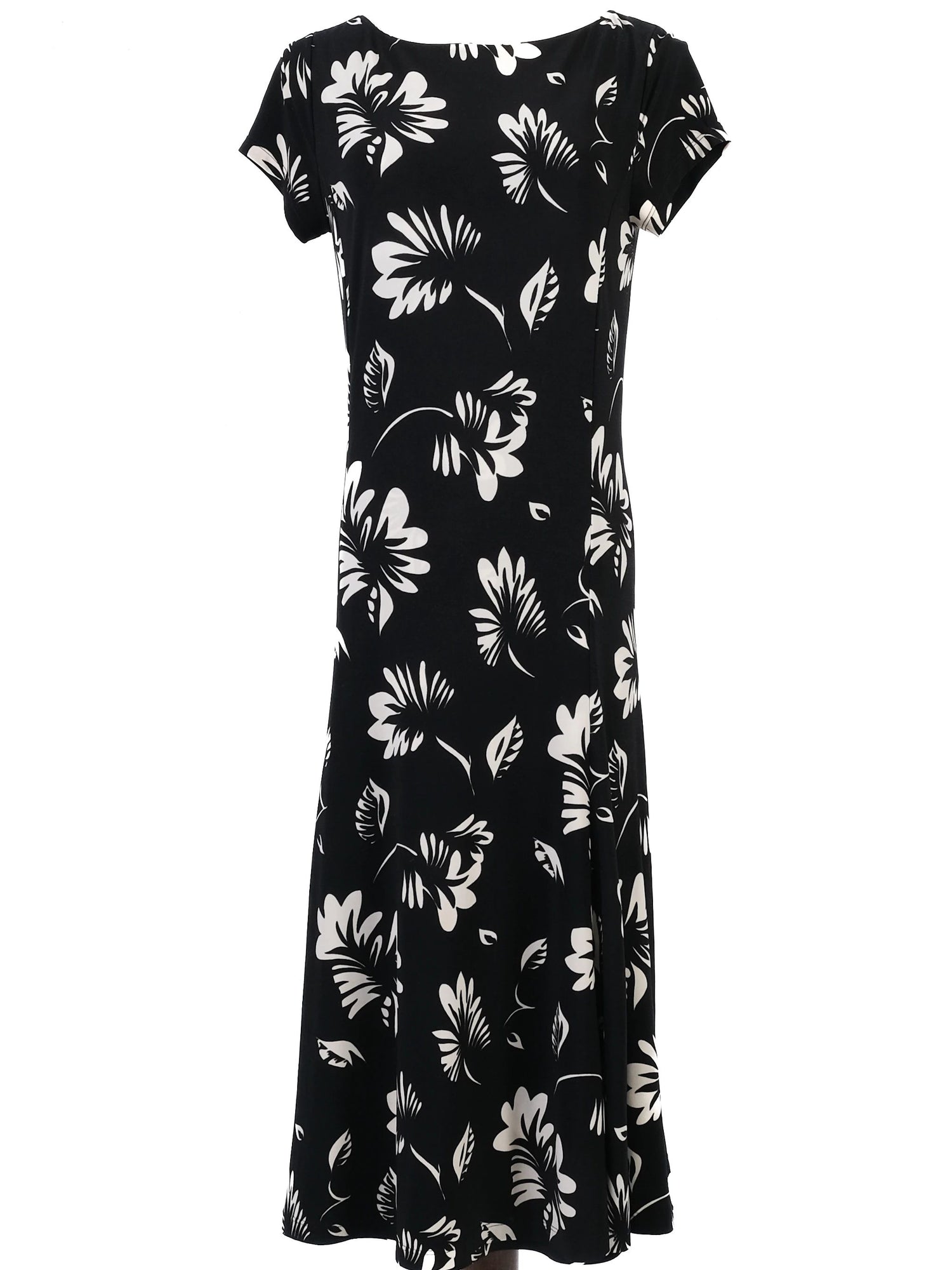 Excellent Ralph Lauren Black Floral Dress Size S Women&