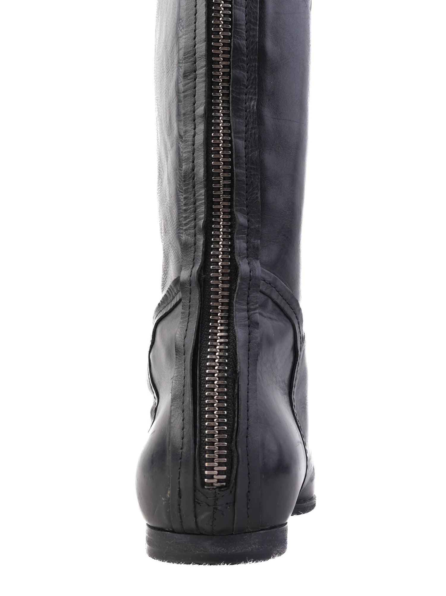 Good Jimmy Choo Black Leather Riding Boots Size 37
