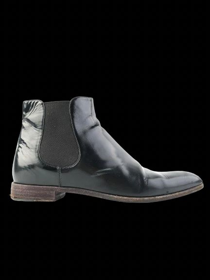 Good Prada Black Leather Chelsea Boots Size 38 Women