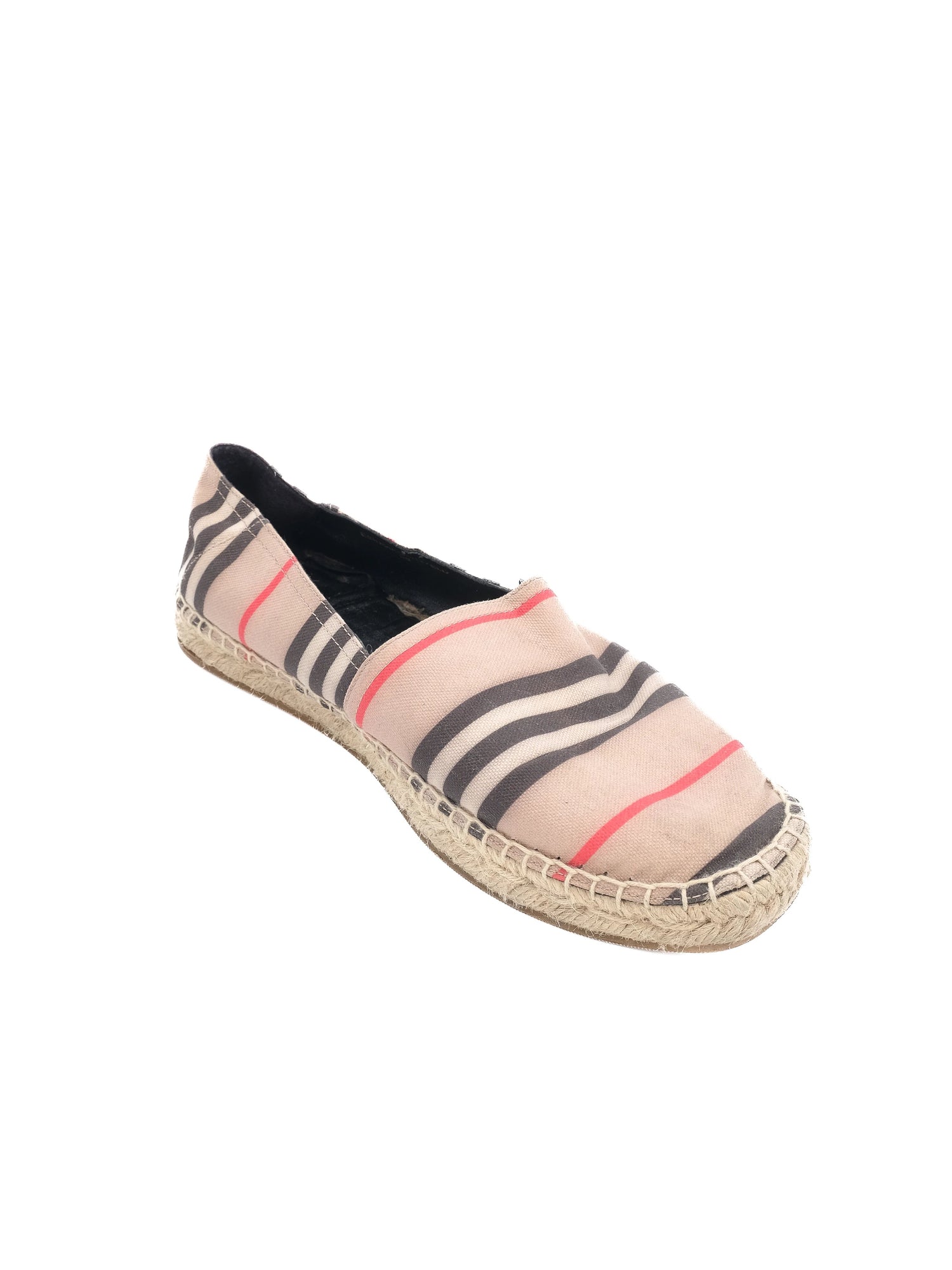 Excellent Burberry Striped Espadrilles Women Combined Textile Size N/A