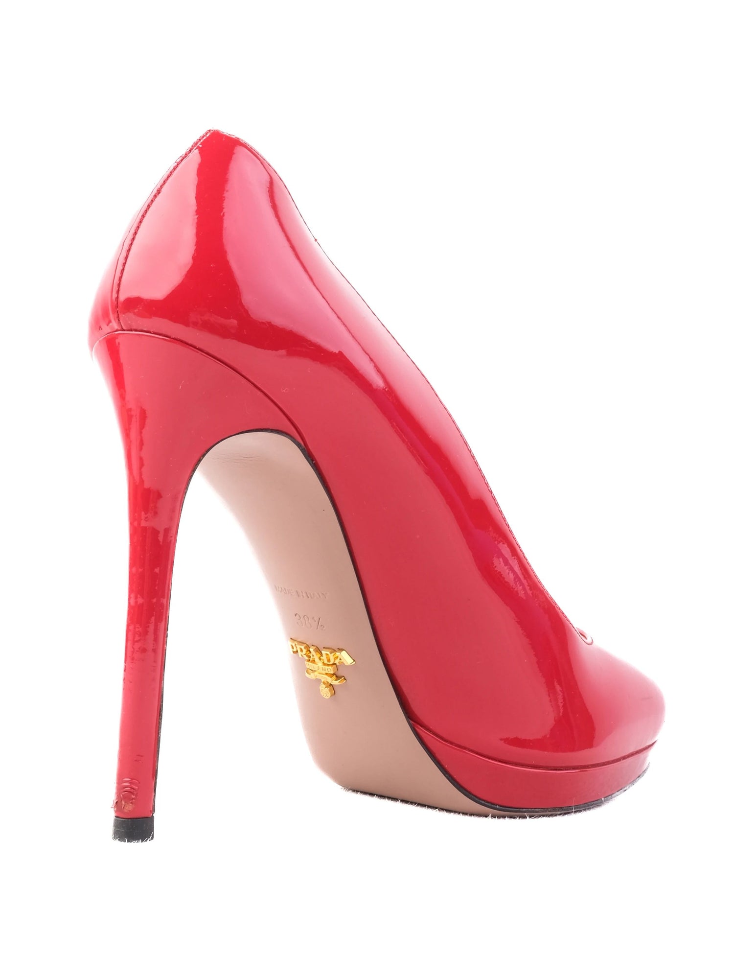 Excellent Prada Red Patent Leather High-Heels Size 38.5