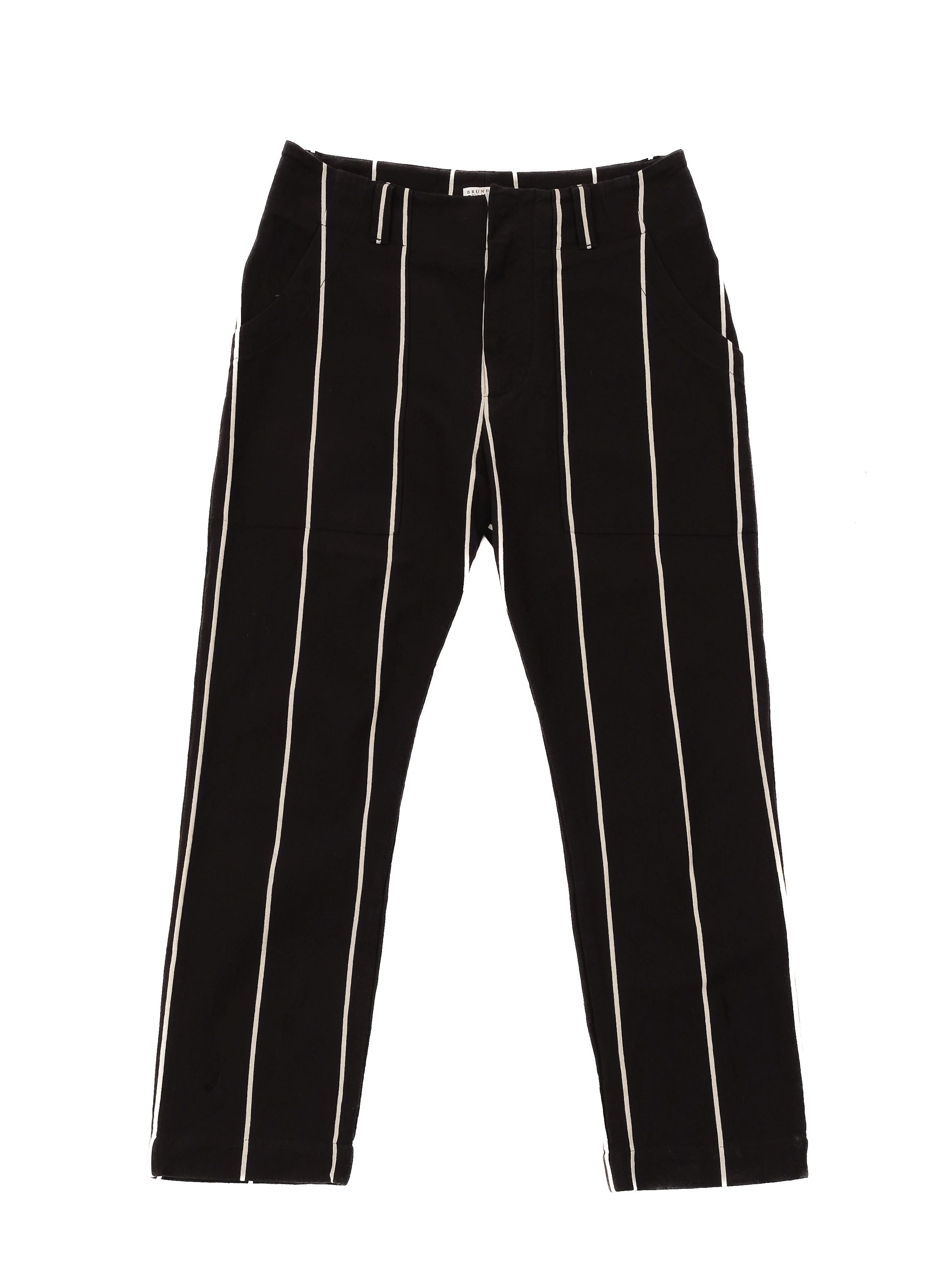 Excellent Brunello Cucinelli Black Cotton Pants Size S