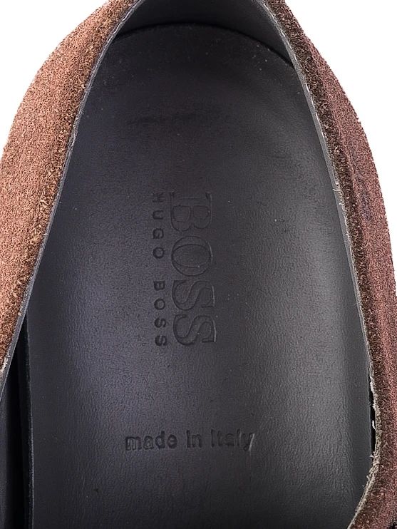 Excellent Hugo Boss Brown Suede Double Monk Strap Shoes Size 40