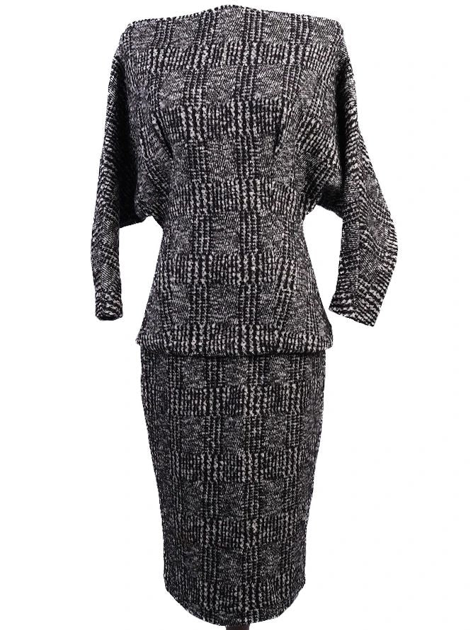 Excellent Plein Sud Gray Wool Two-Piece Outfit Size L