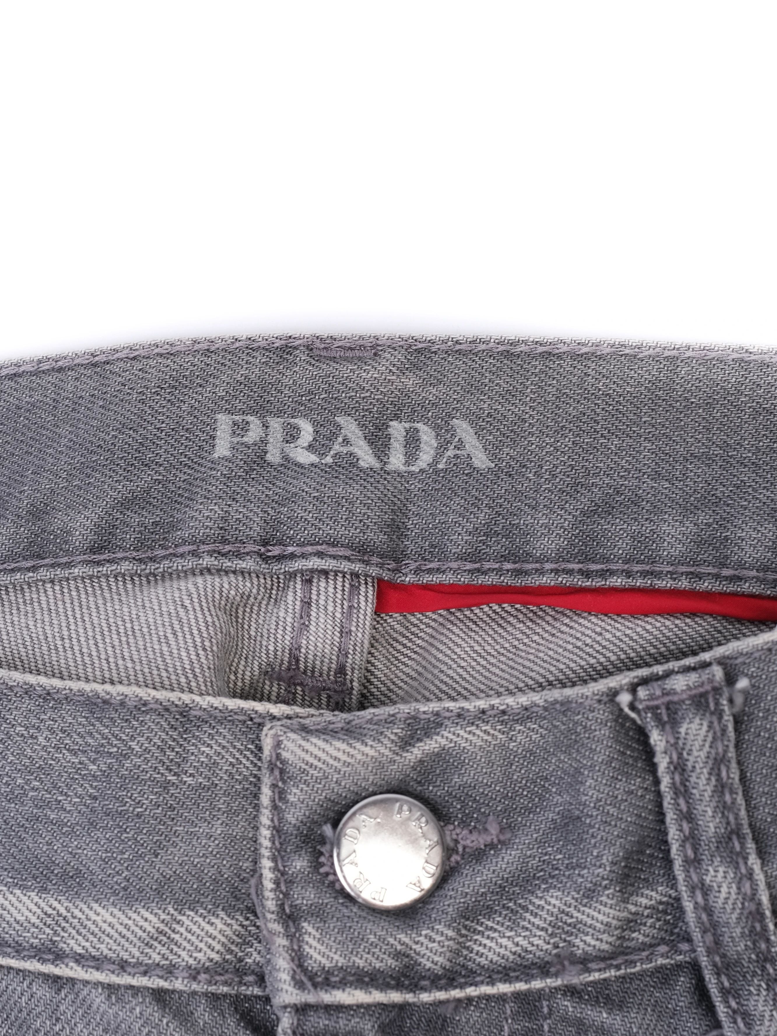 Excellent Prada Gray Cotton Jeans Women&