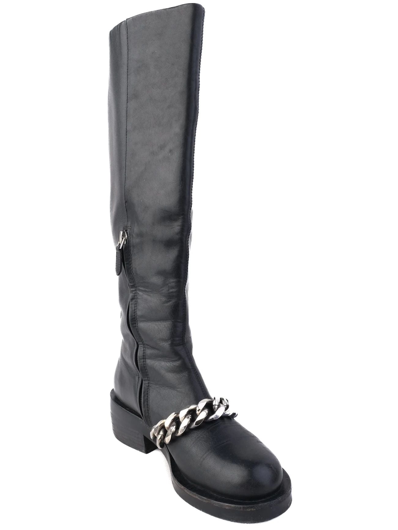 Excellent Givenchy Black Leather Knee-High Boots Size 36