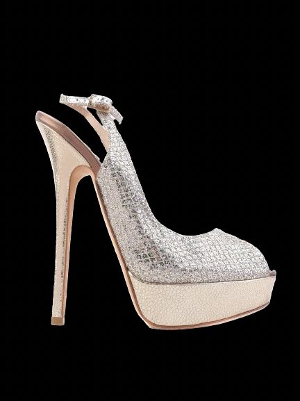 Excellent Jimmy Choo Gray Leather High-Heeled Platform Shoes Size 37