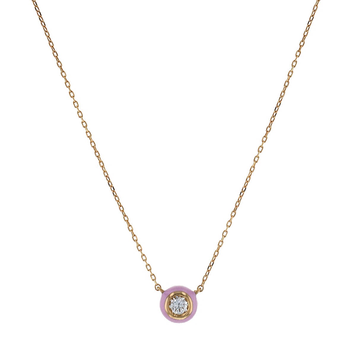 Enamel, diamond and gold necklace