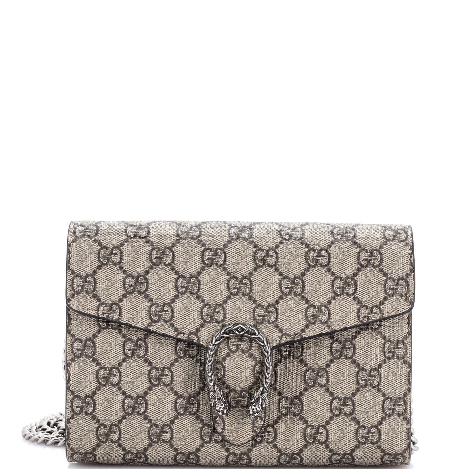 Gucci Dionysus Chain Wallet Gg Coated Canvas Small