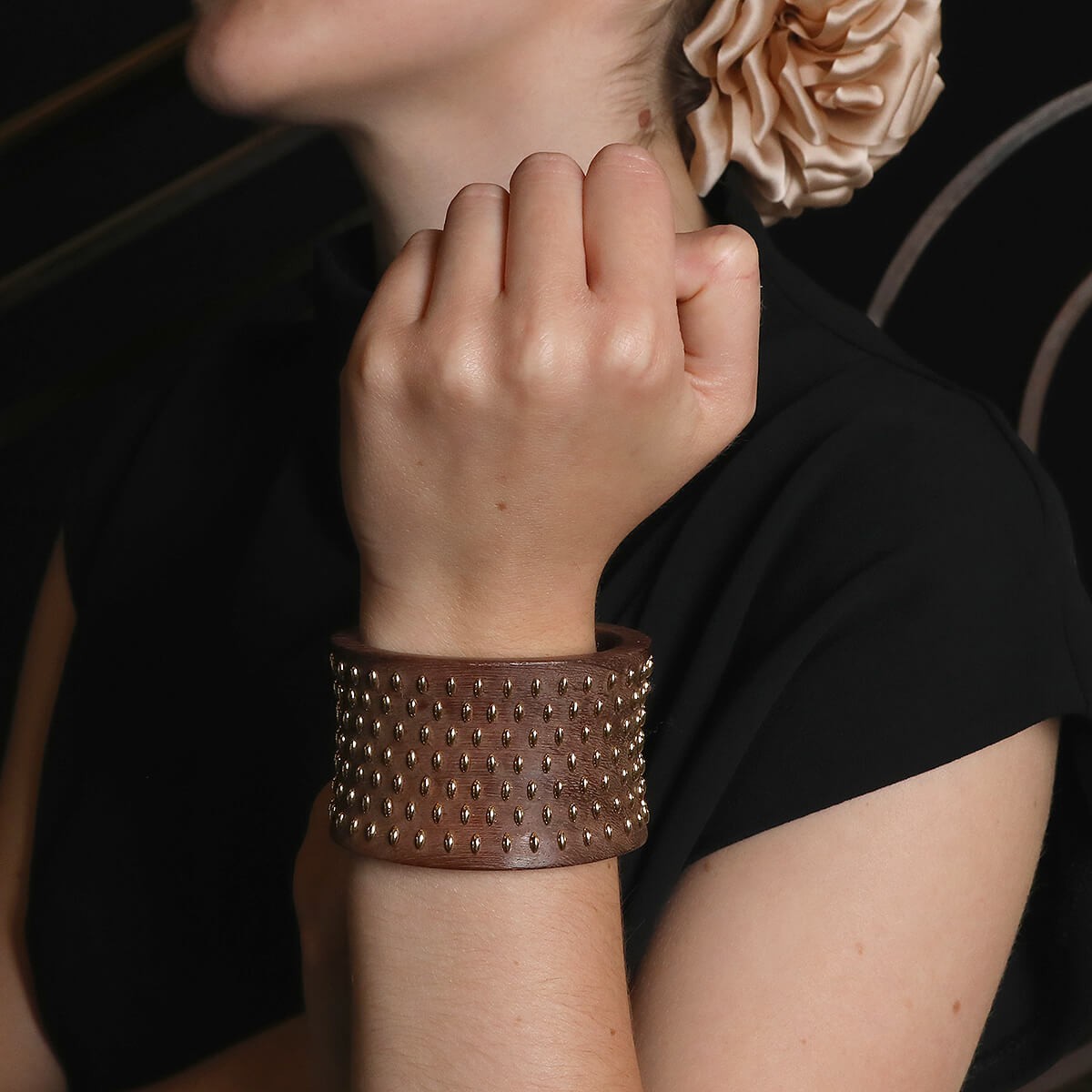 Eternam Noor gold and wood bracelet
