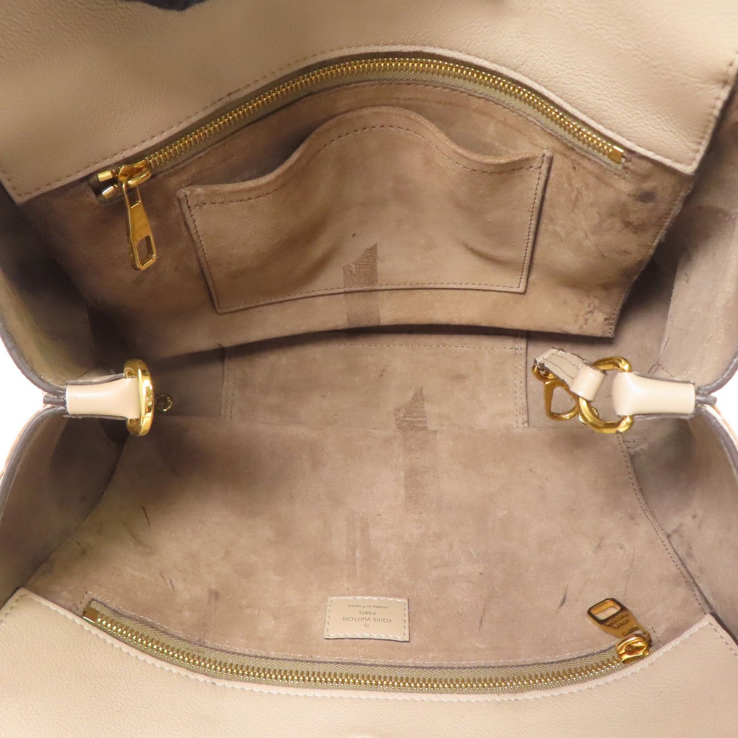Louis Vuitton Cowhide Leather/sheep Carpet Tote W Pm Kinpaku Hand-turned Bag