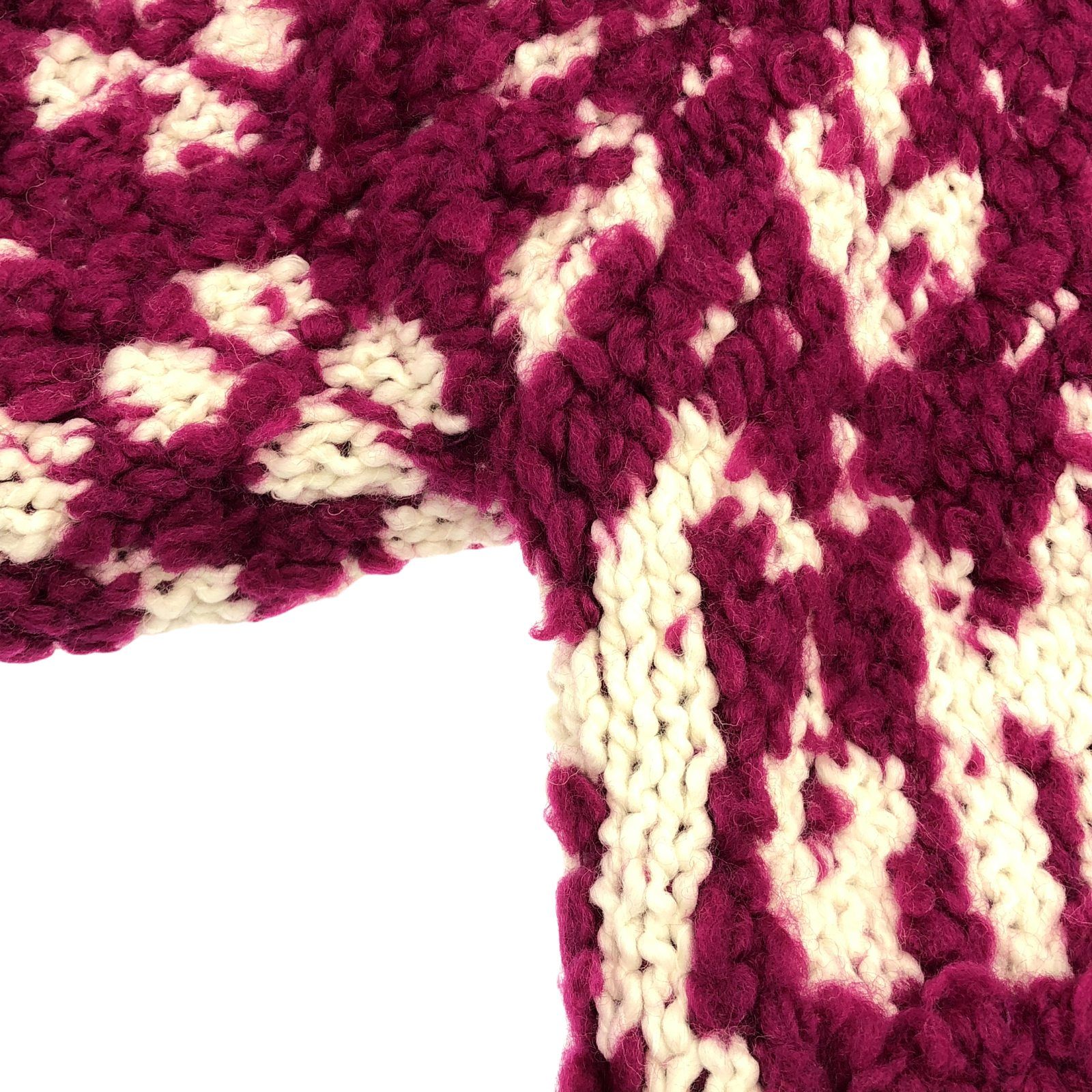 Chanel Pink Knit Blouson Blouson Wool P 62173k 47609