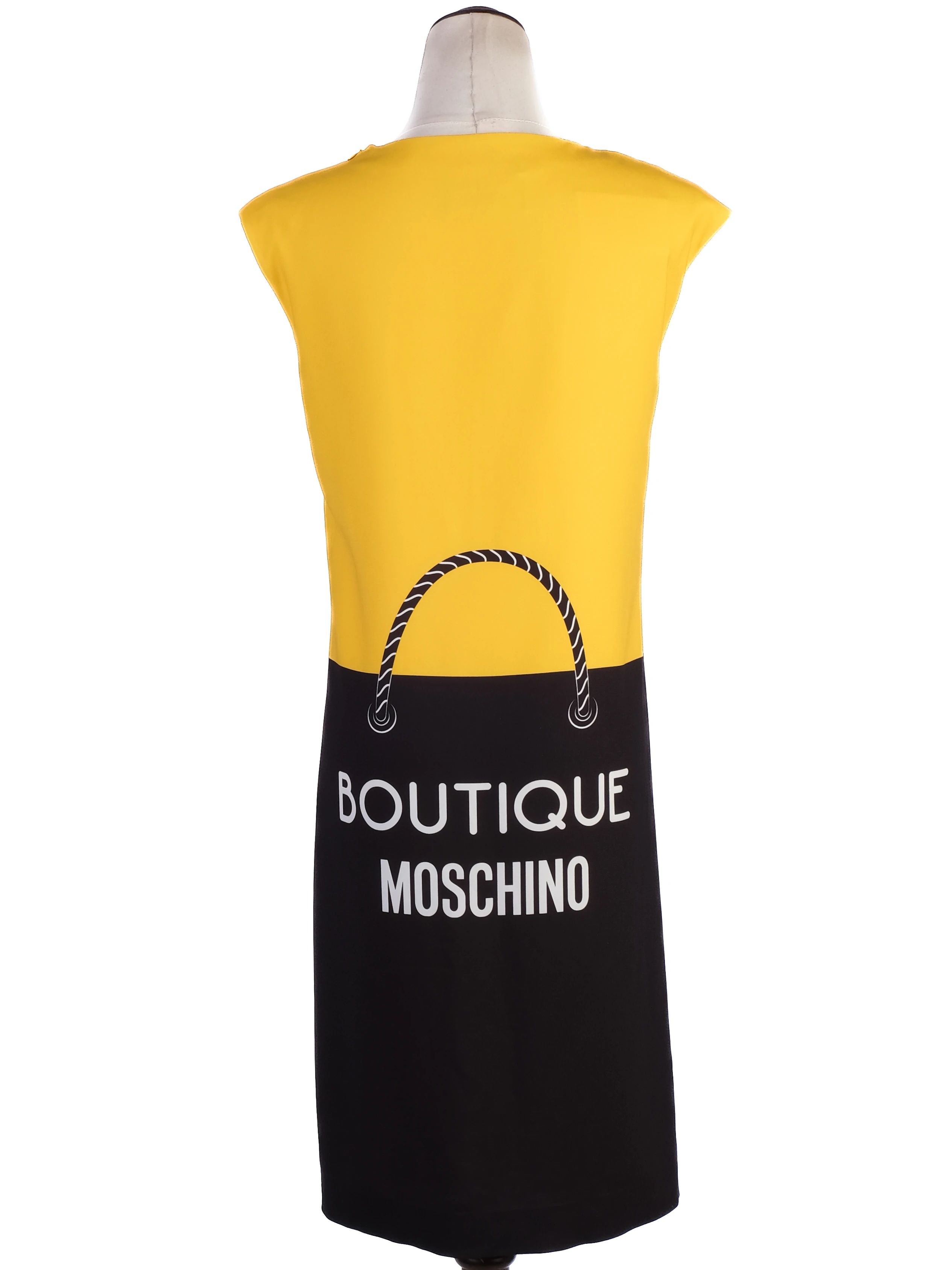 Excellent Moschino Yellow Dress Size S Boutique Graphic Design