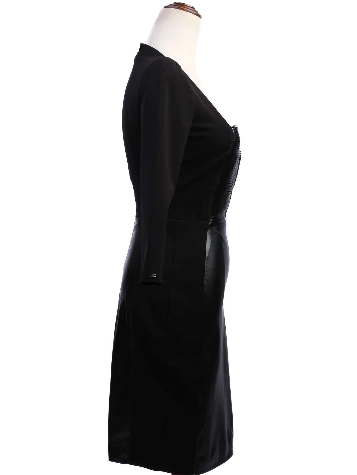 Excellent Elisabetta Franchi Black Bodycon Dress Size M