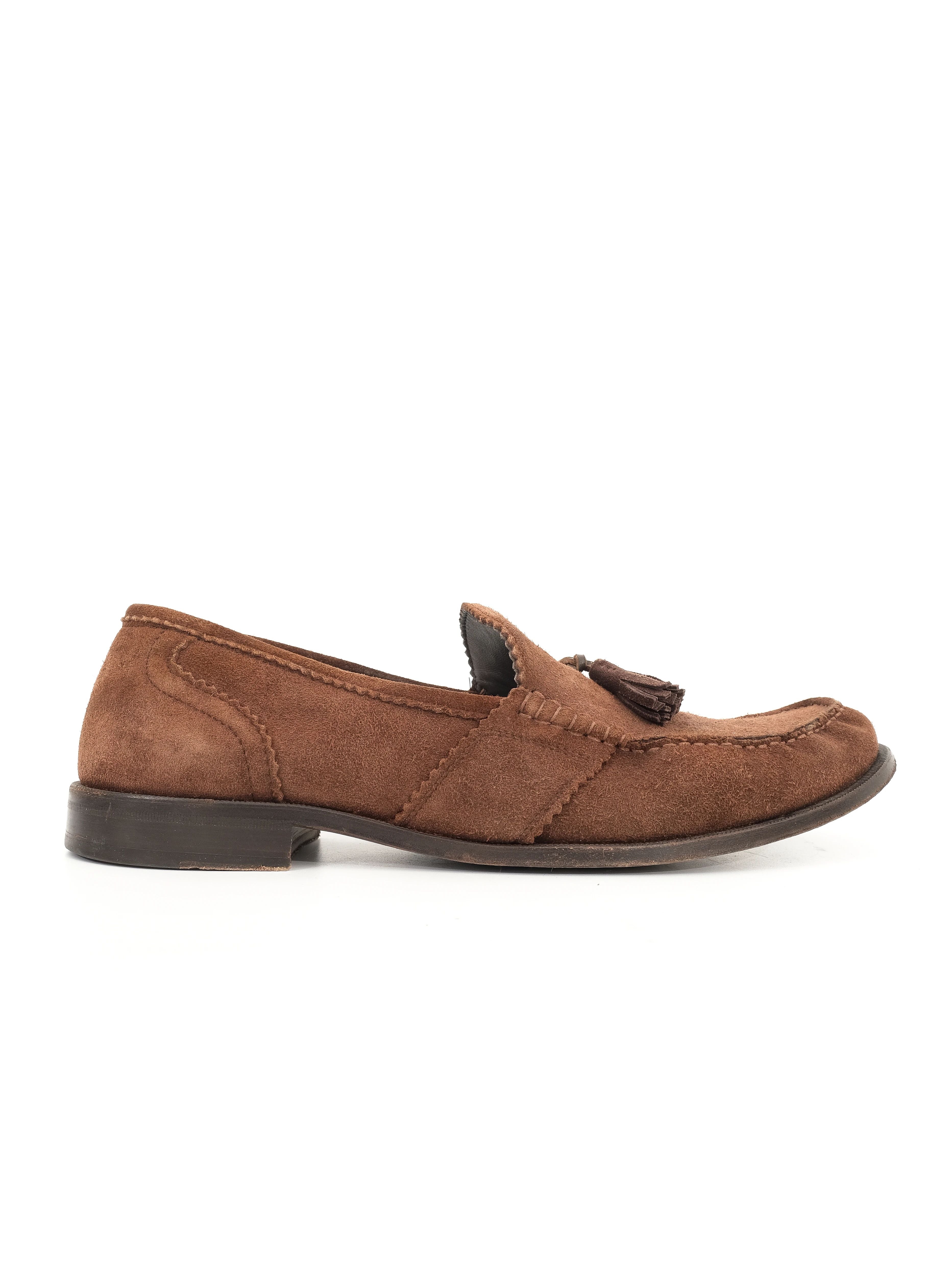 Excellent Bally Orange Leather Loafers Size 45 for Men