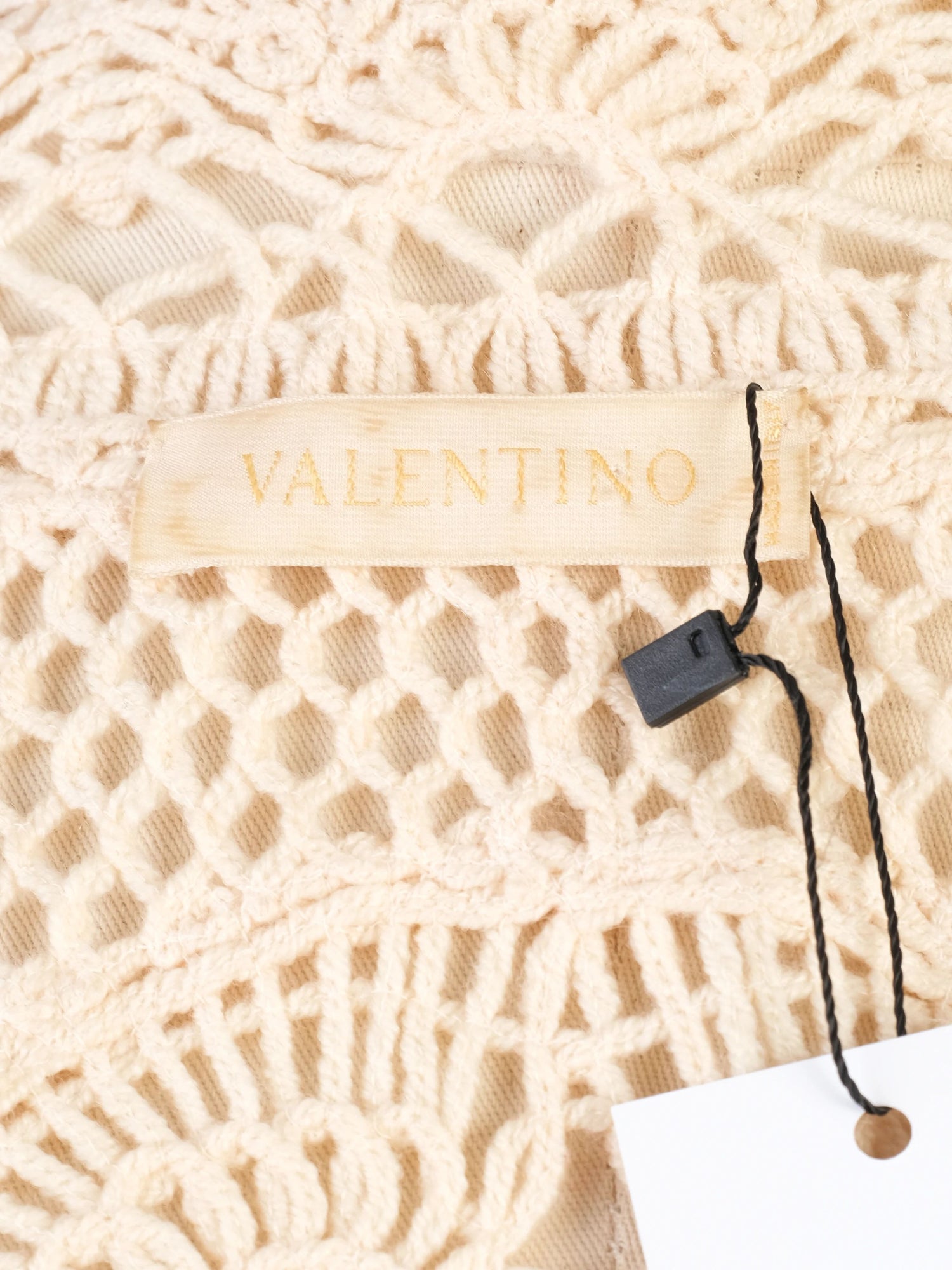Excellent Valentino Pink Wool Cardigan Size S with Lace Details
