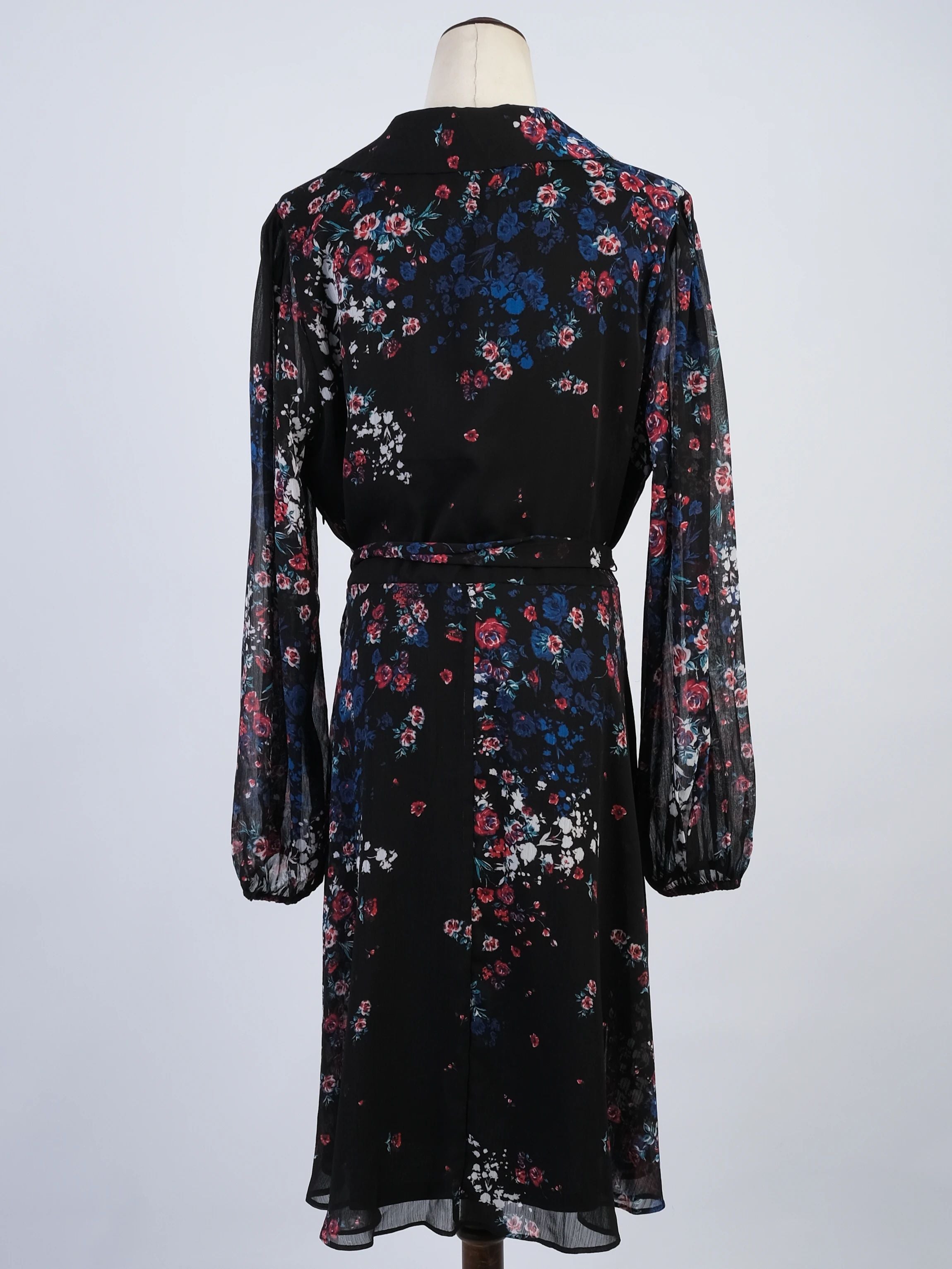 NEW DKNY Black Floral Print Dress Size N/A