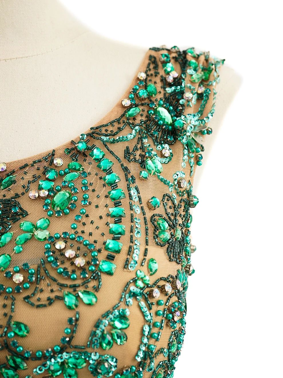 NEW Sherri Hill Turquoise Evening Gown Size S with Embellished Bodice