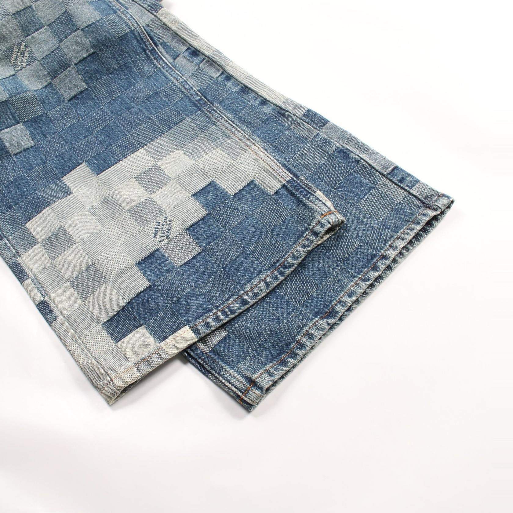 Louis Vuitton Damier Skate Blue Denim Pants Rm 241 Gco Hqd 87w