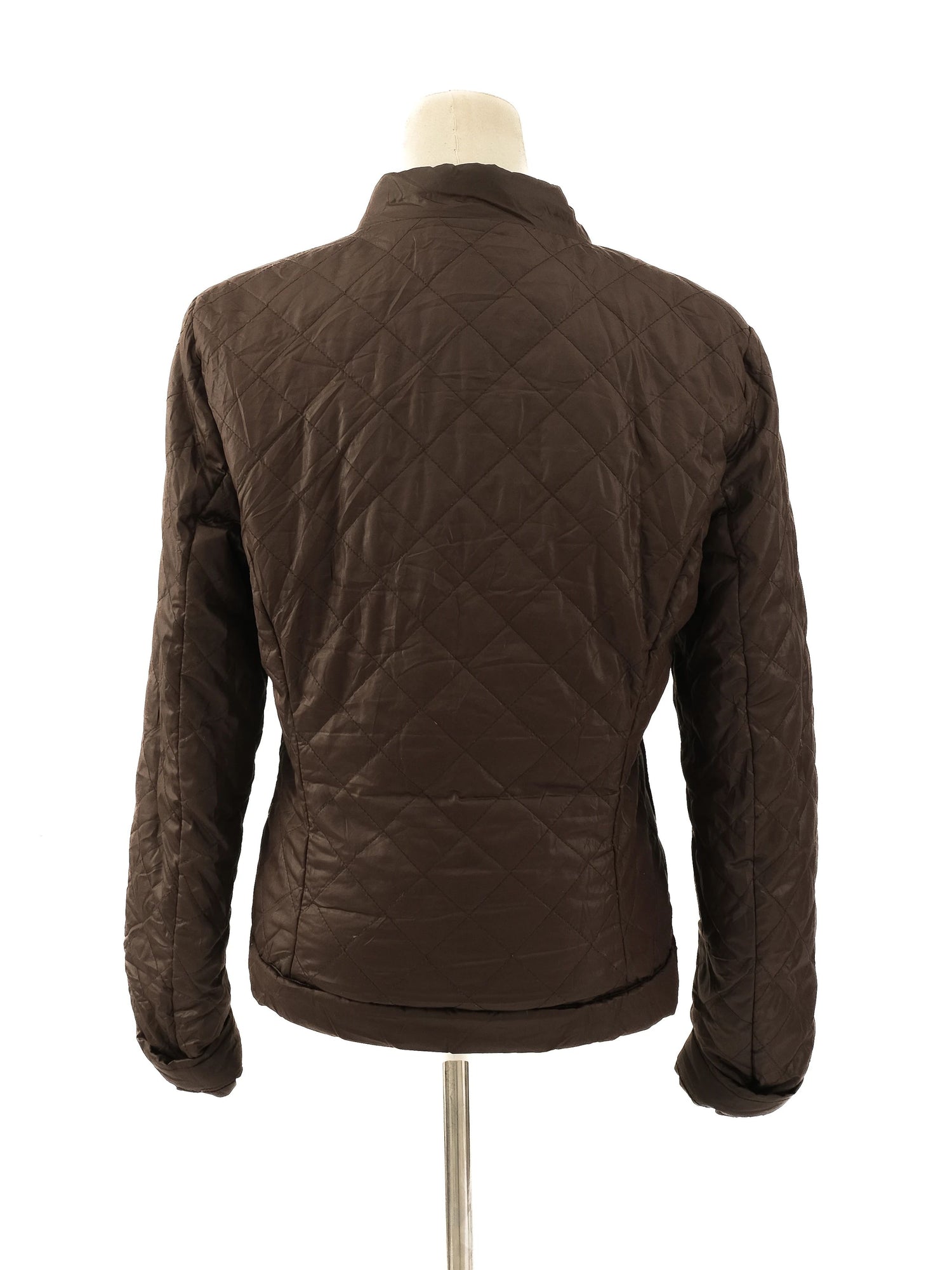 Excellent MaxCo Gray Quilted Jacket Size L Women&