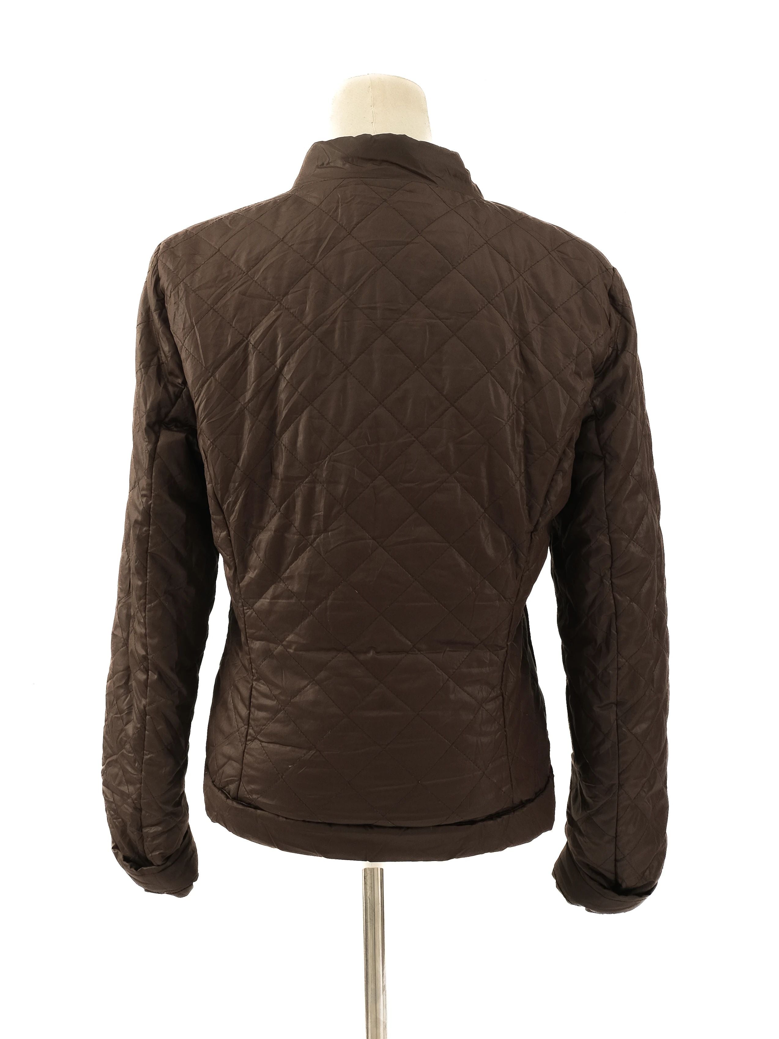 Excellent MaxCo Gray Quilted Jacket Size L Women&