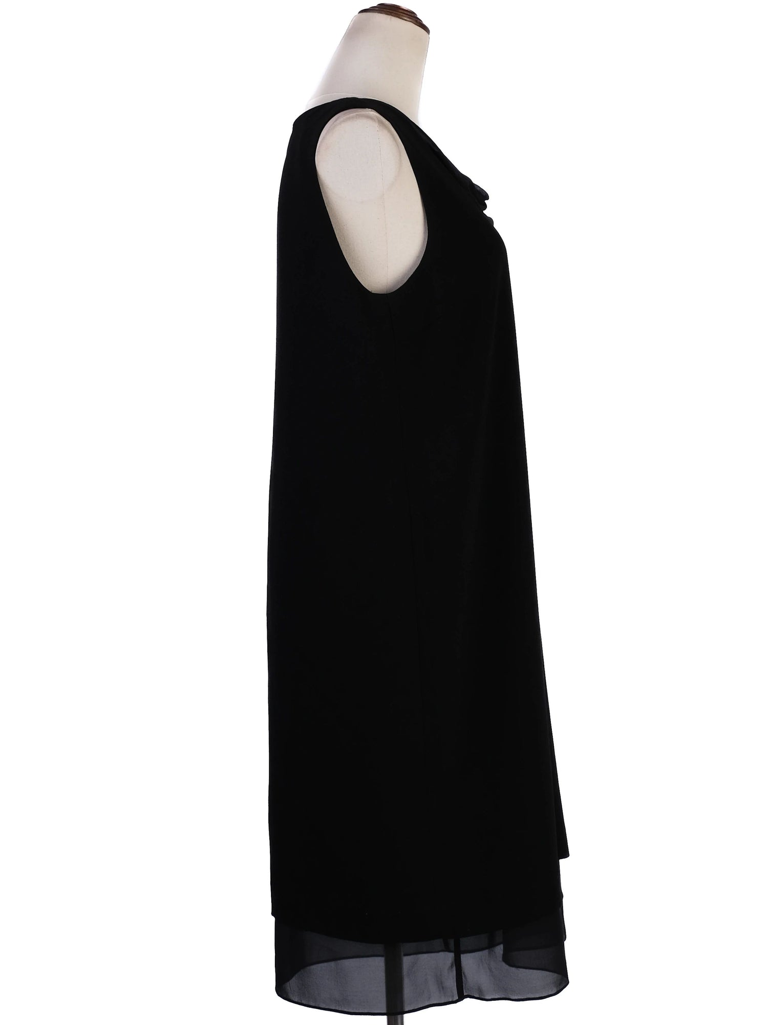 Excellent DKNY Black Sleeveless Dress Polyester V-Neck Size XS
