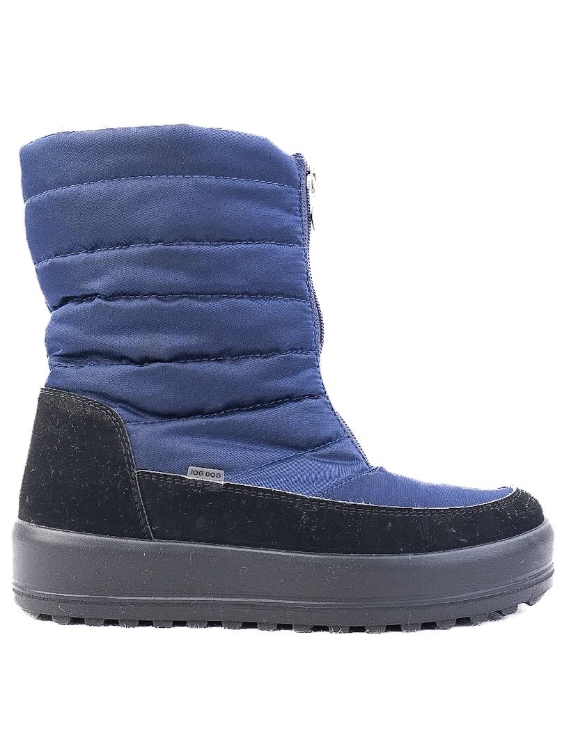 Excellent Jog Dog Blue Quilted Winter Boots Size 40 with Zip Closure