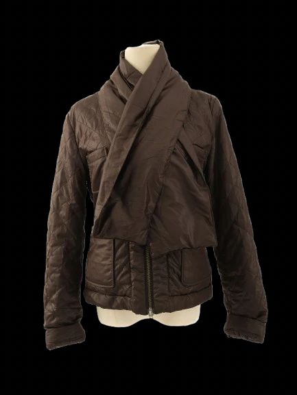 Excellent MaxCo Gray Quilted Jacket Size L Women&