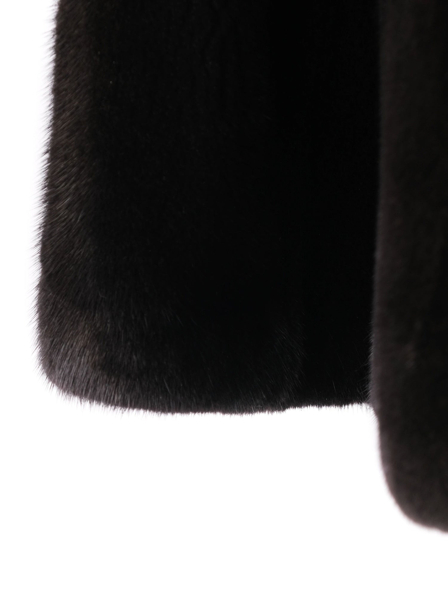 Perfect Blackglama Black Fur Coat with Belt Size S