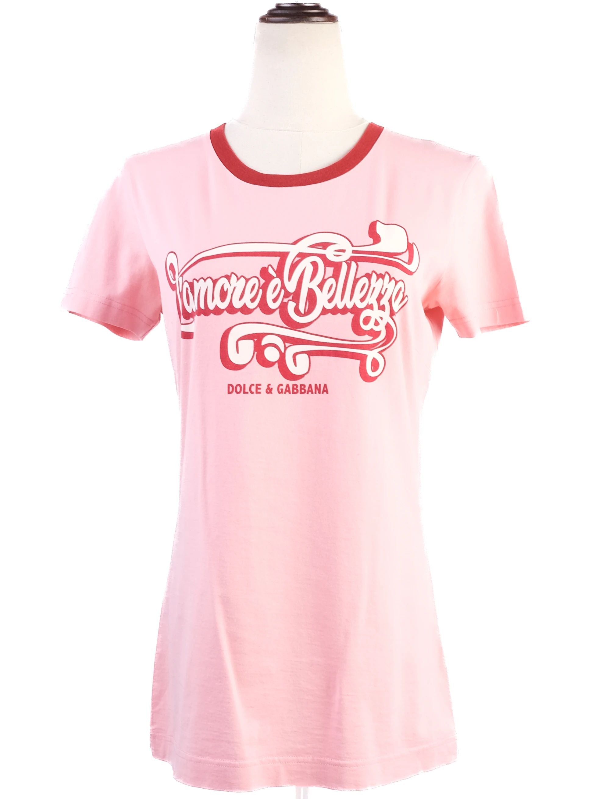 Excellent Dolce Gabbana Pink Cotton T-Shirt LÕamore � Bellezza