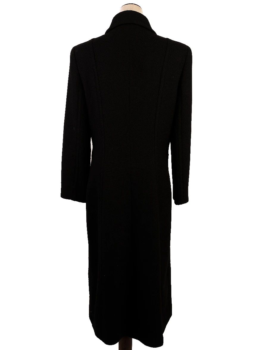 Excellent Escada Black Long Coat Viscose Women&