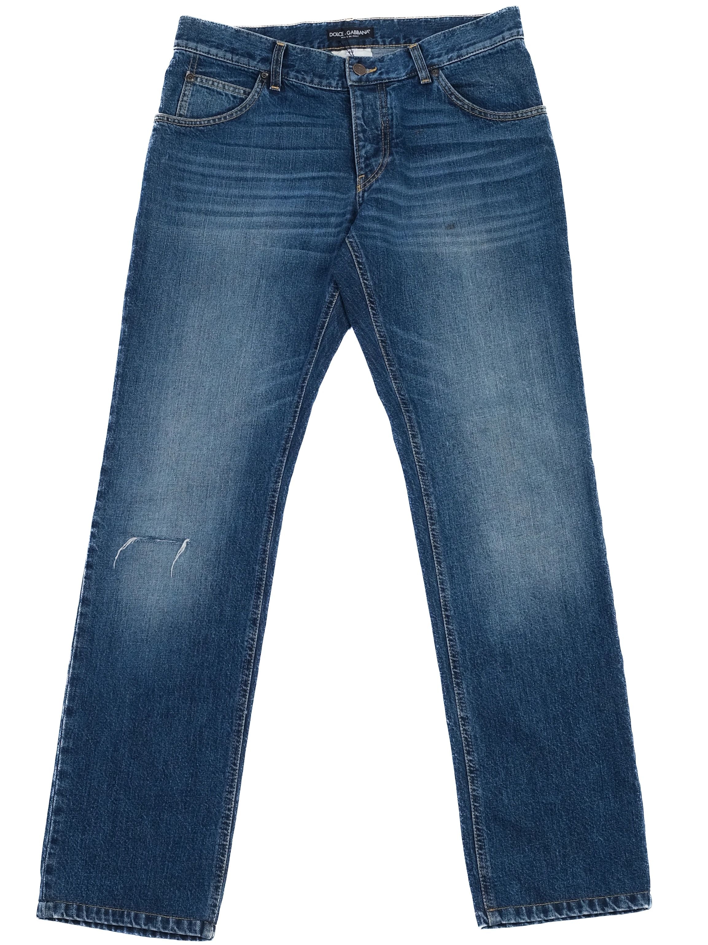 Excellent Dolce Gabbana Blue Denim Jeans Men Size N/A