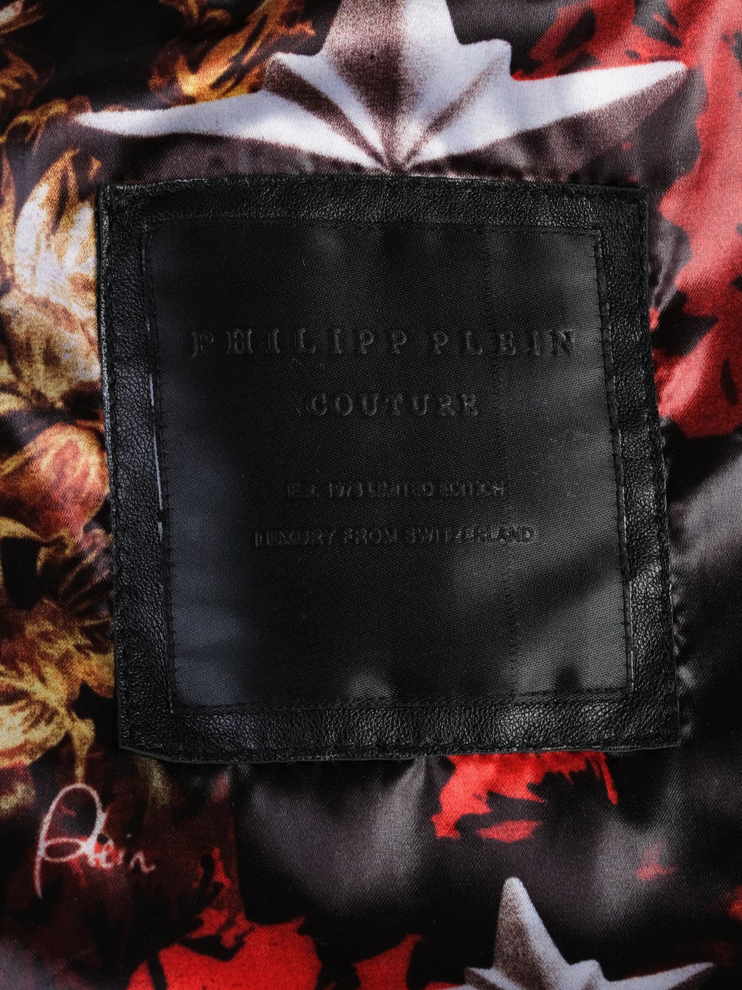 NEW Phillipp Plein Black Leather Vest M with Gold Chain Accents