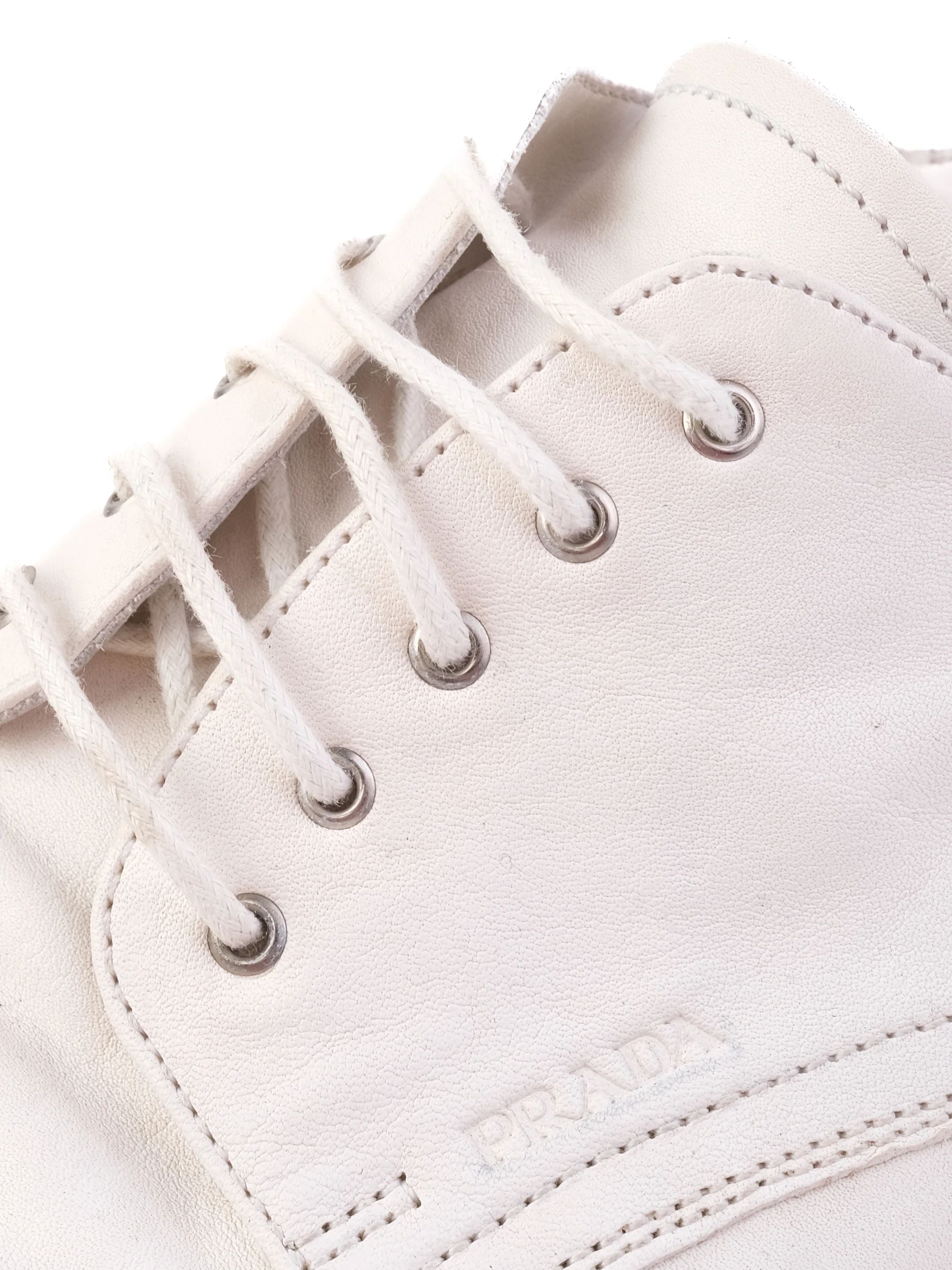Average Condition Saint Laurent White Fabric Dress Shoes Size 43
