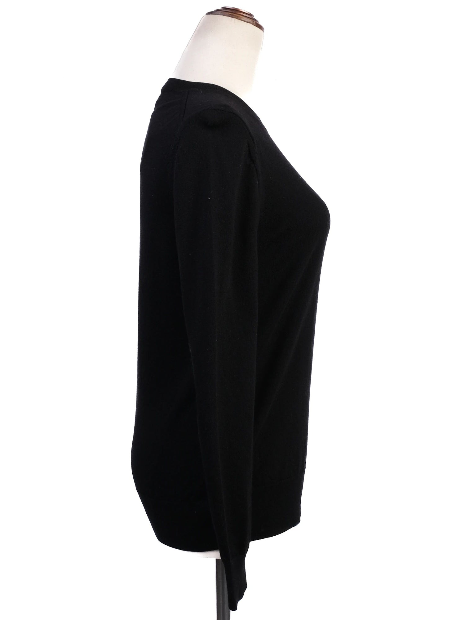 EXCELLENT Burberry Black Wool Sweater with Elbow Patches Size S