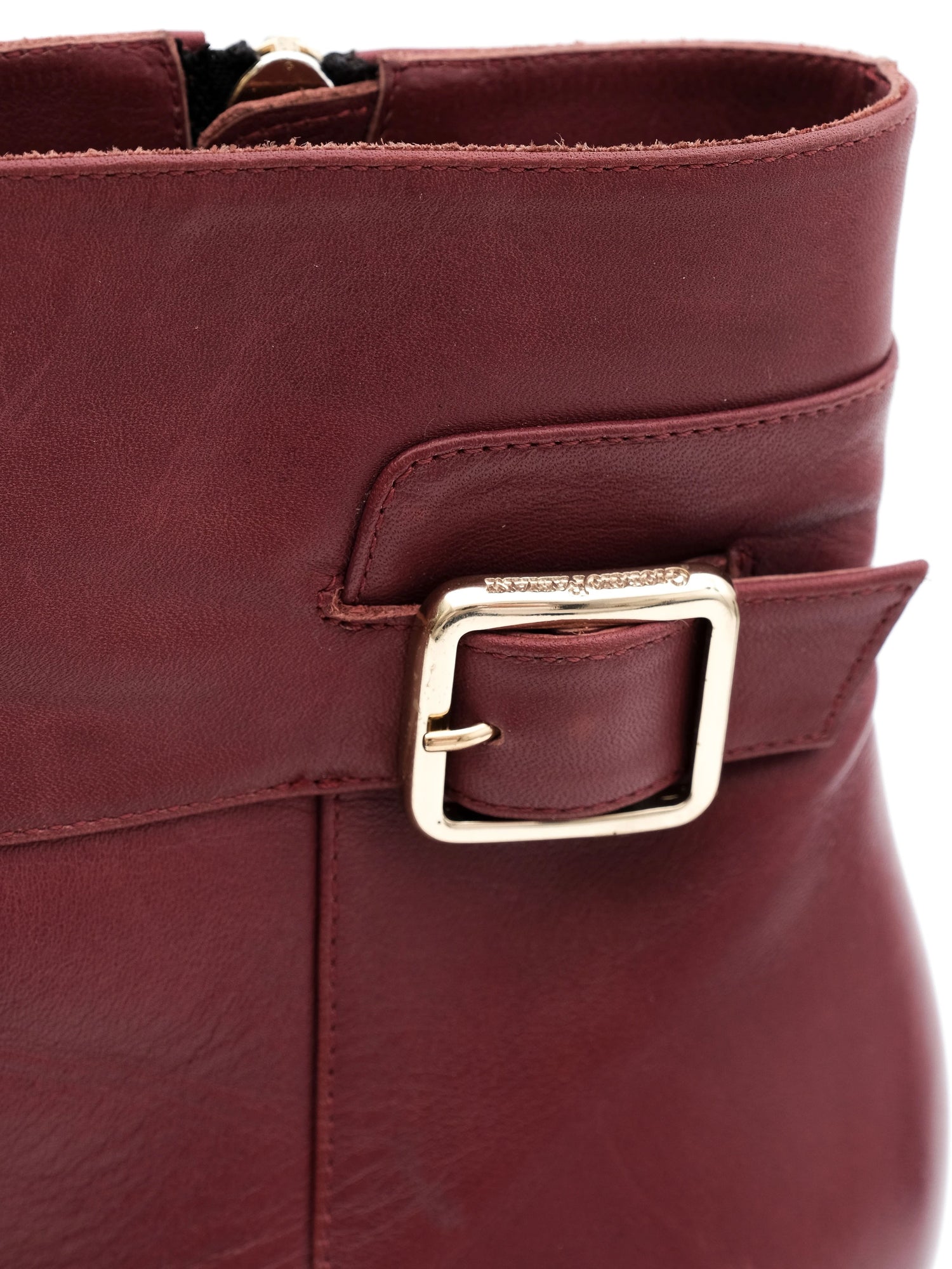 Good Giorgio Fabiani Red Leather High-Heeled Ankle Boots