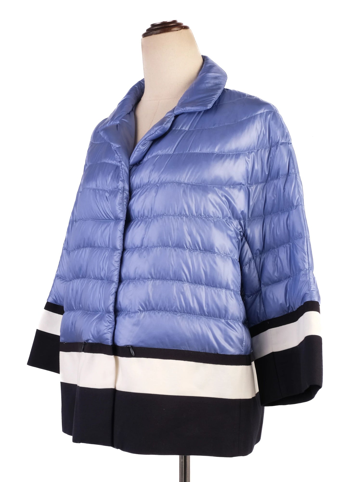Excellent Herno Blue Puffer Jacket Women Size L Nylon