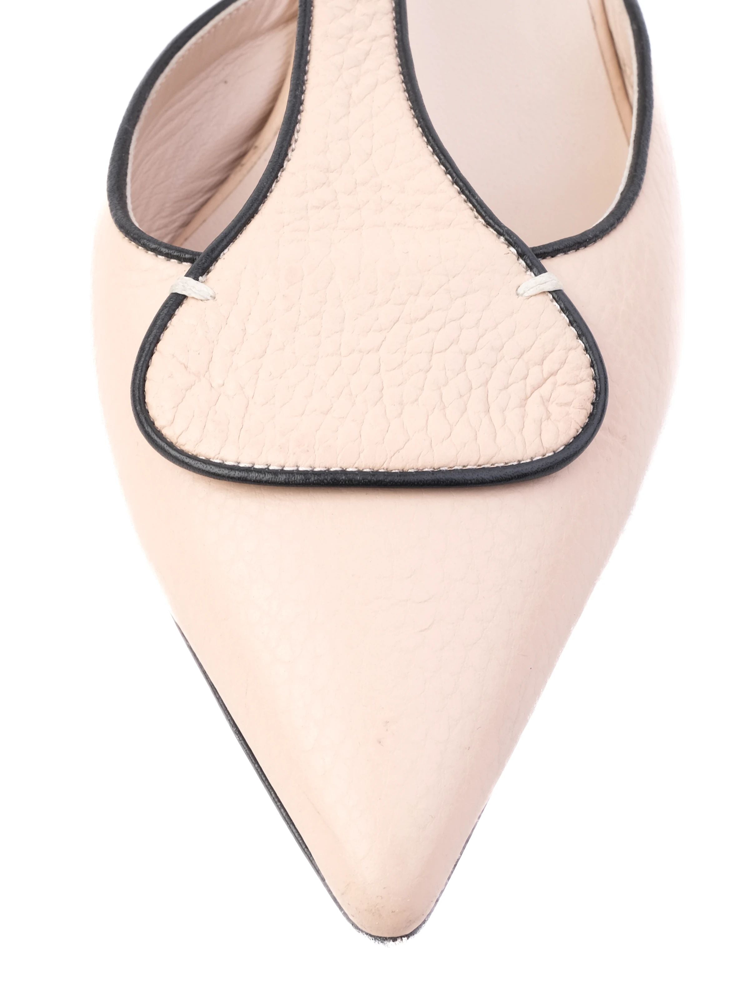 Escada White Leather High-Heeled Shoes with Ankle Strap