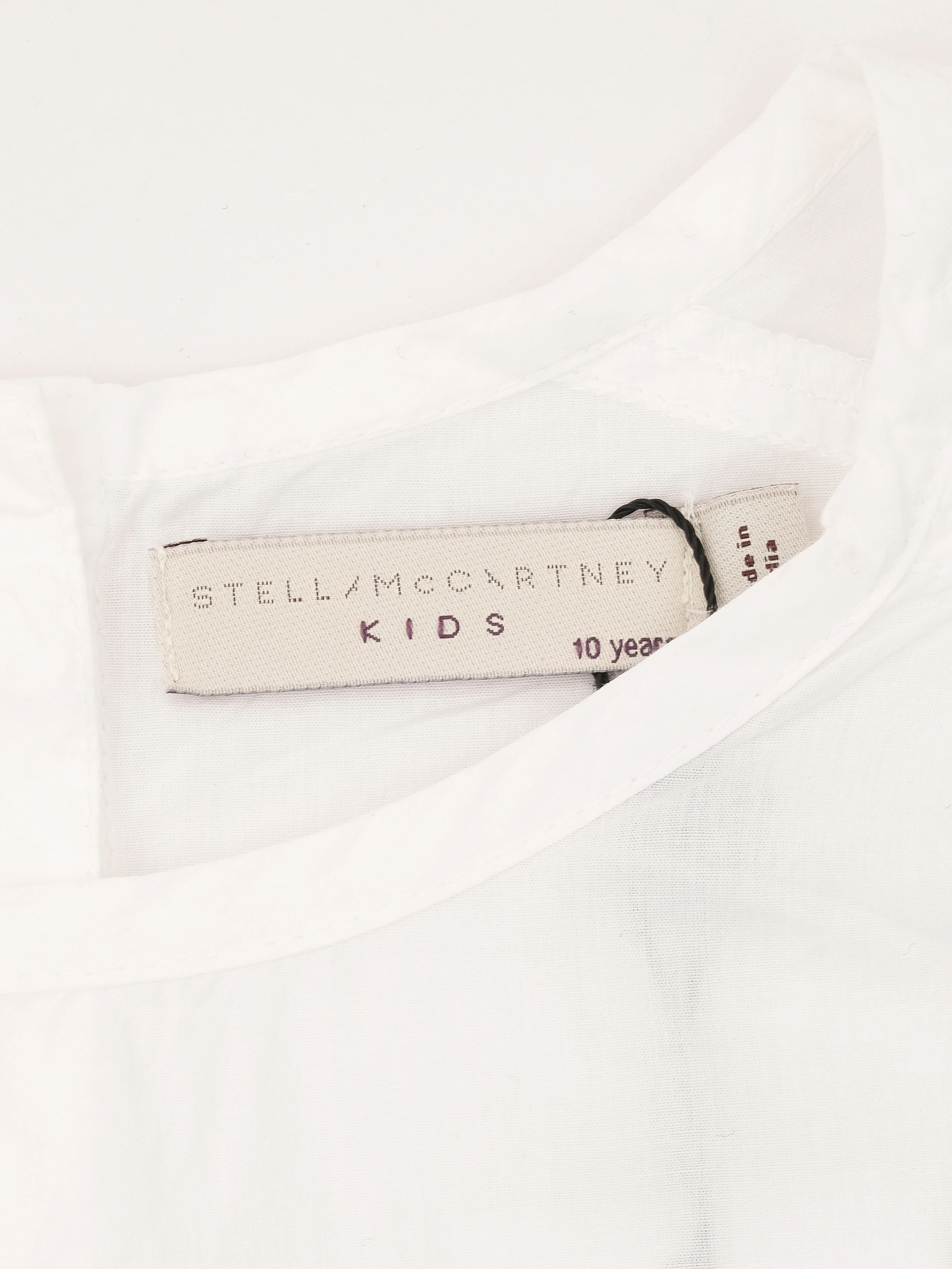Excellent Stella McCartney Kids White Cotton Blouse Size 10