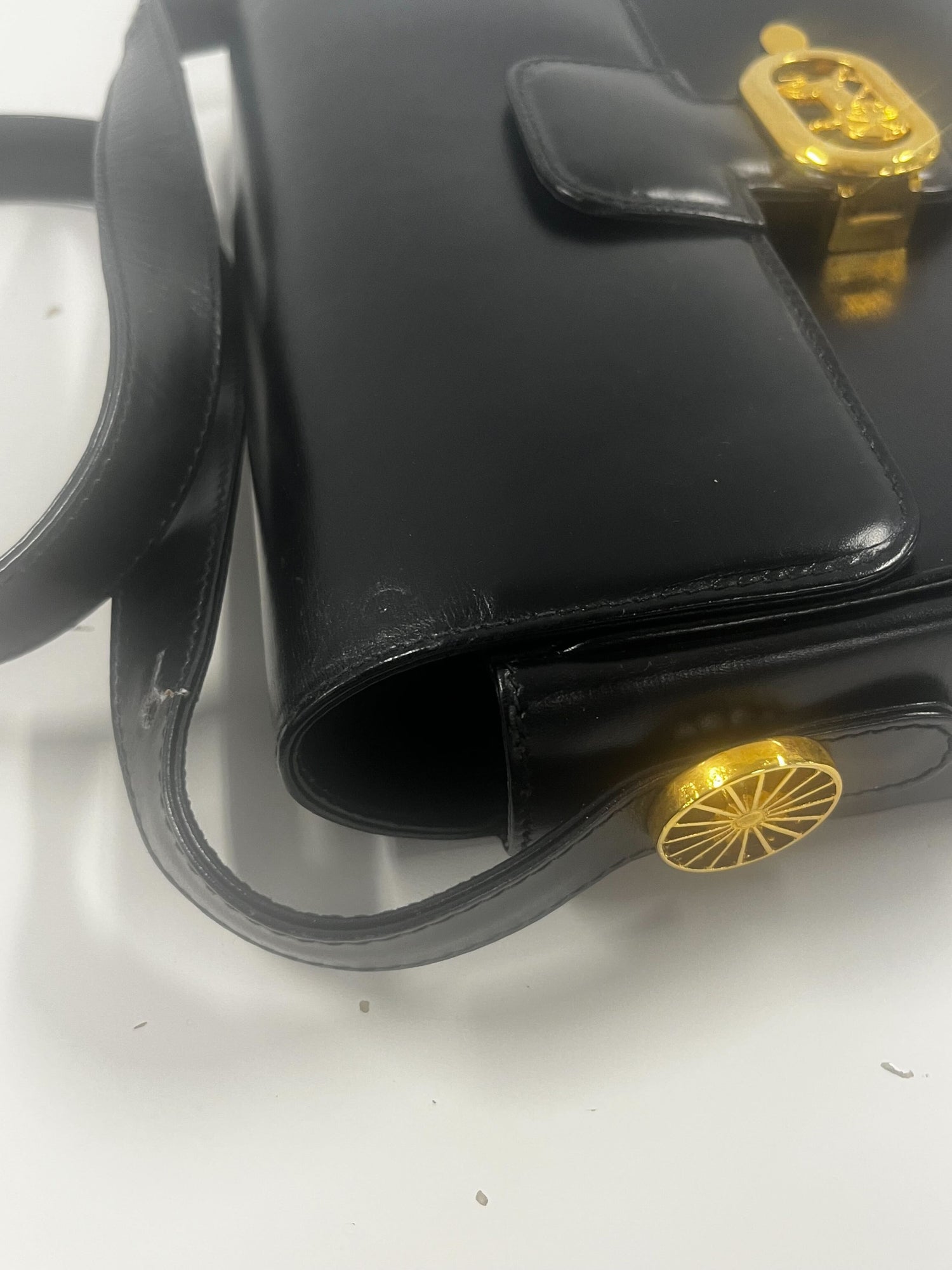 Celine Carriage Hardware Shoulder Leather Bag