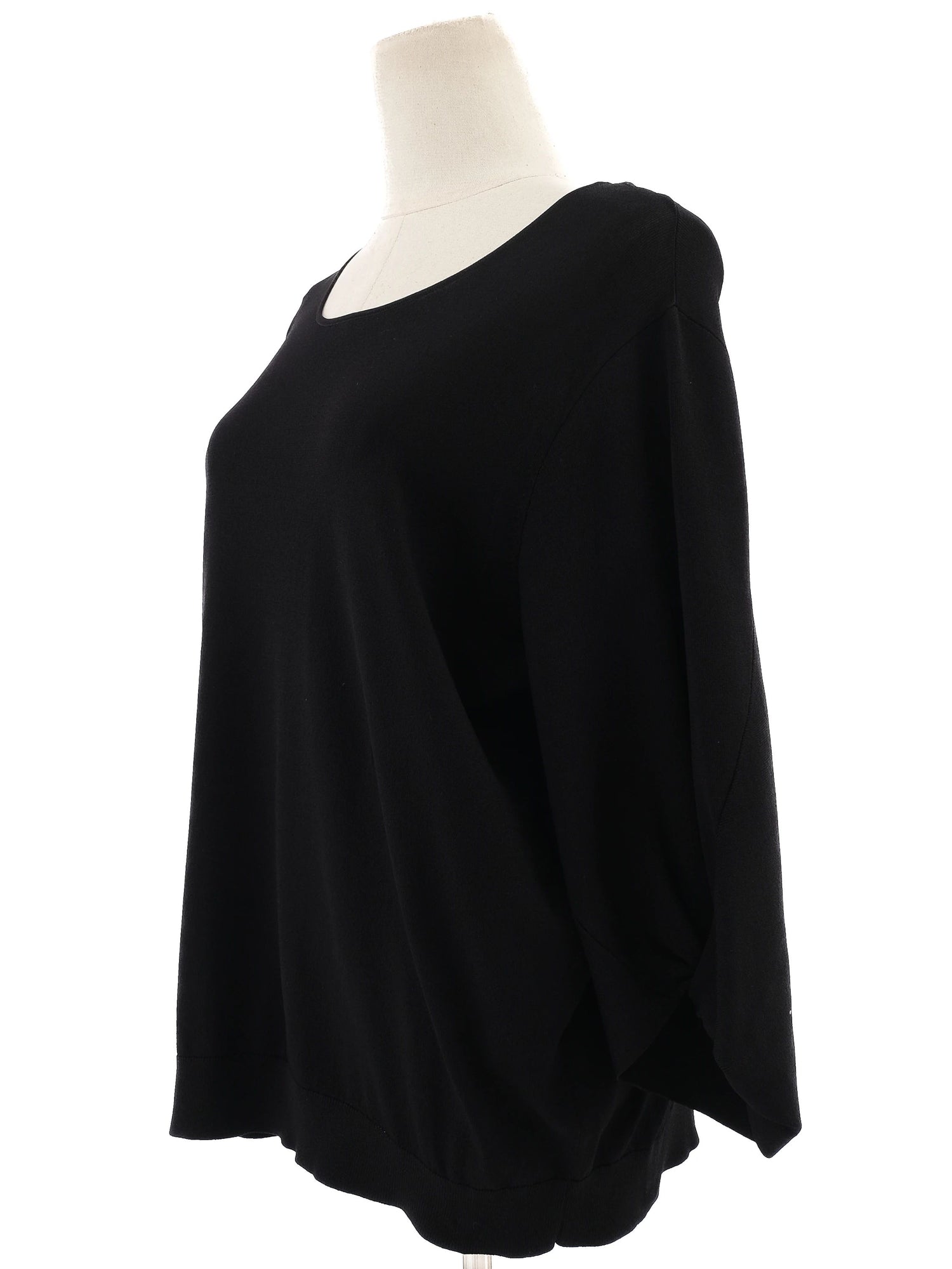Excellent Cos Black Long Sleeve Blouse Size L Viscose