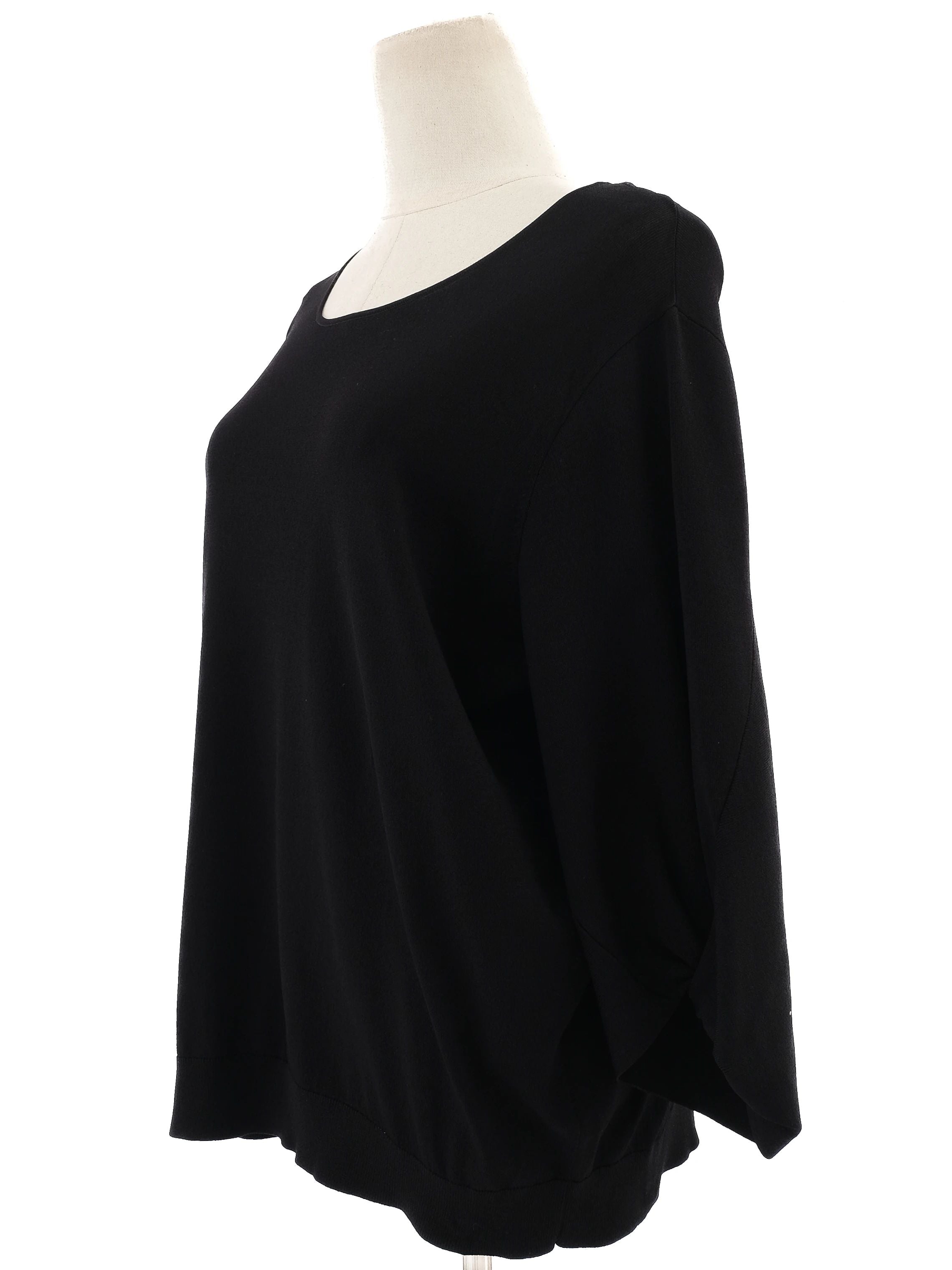Excellent Cos Black Long Sleeve Blouse Size L Viscose