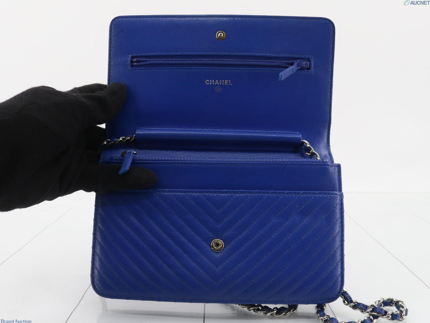 Chanel Coco Mark Chain Wallet, Calfskin Leather