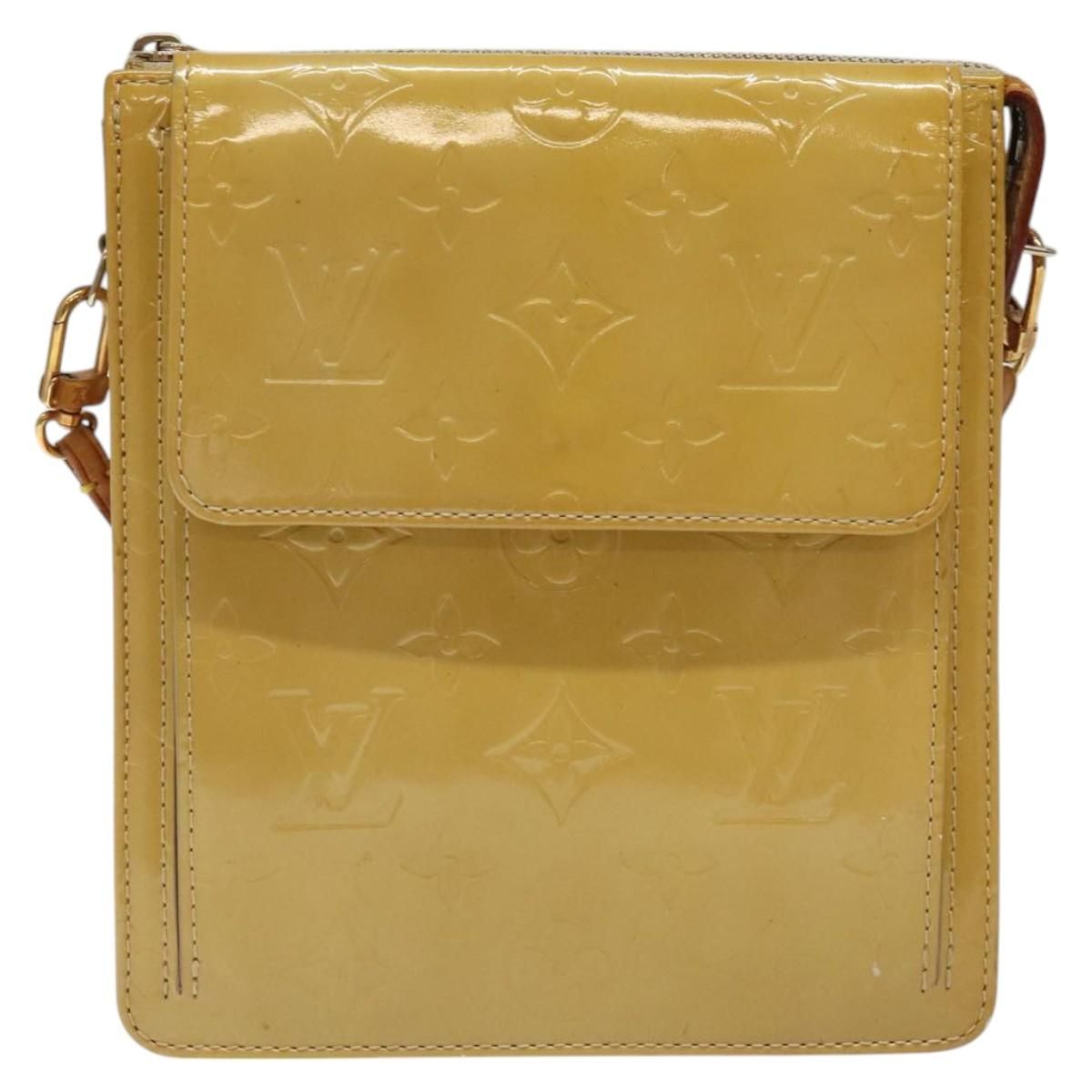 Louis Vuitton Vernis Motto Accessory Pouch Beige M 91136 Lv Auth