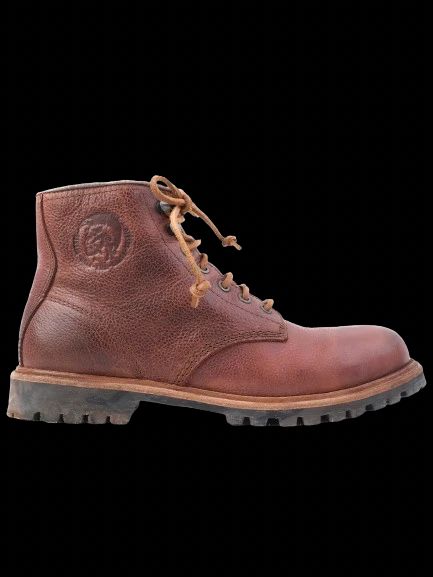 Average Diesel Orange Leather Boots Size 42 for Men