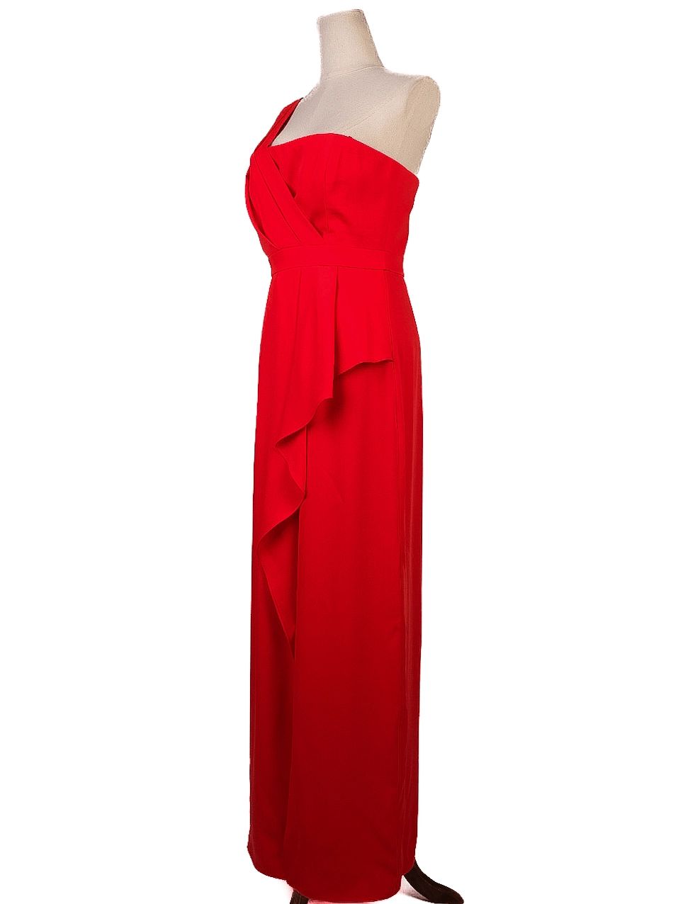 Excellent Marc Jacobs Red One-Shoulder Floor-Length Dress Size M