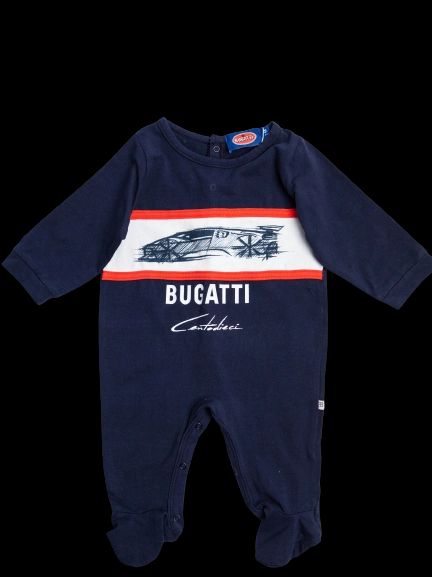 Bugatti Blue Infant Romper for Kids Size 0-3 Months