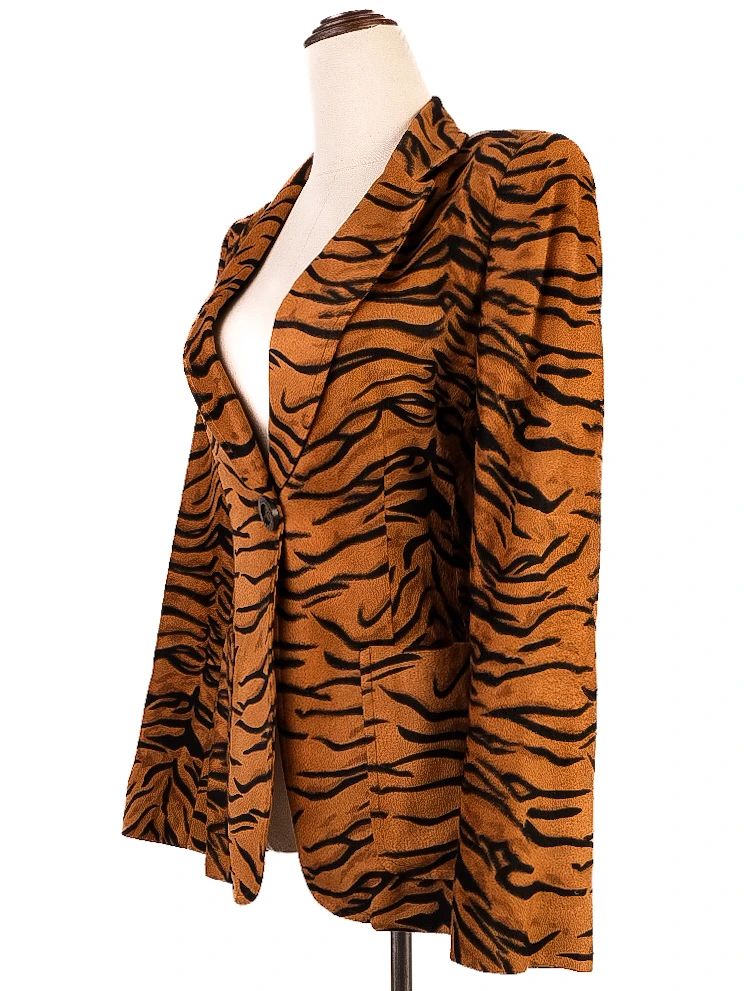 Excellent Moschino Blazer Tiger Stripe Viscose Long Sleeve