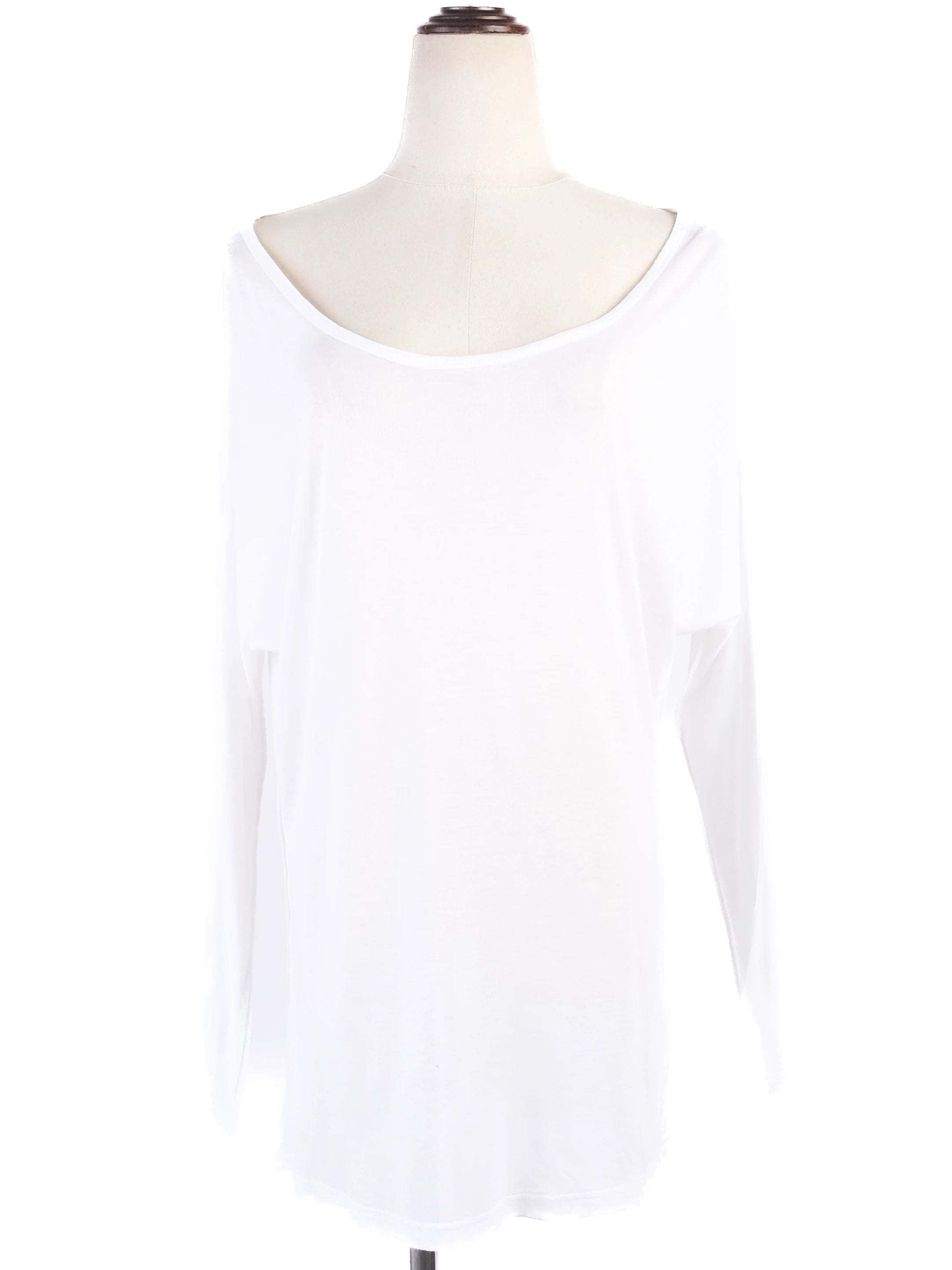 NEW Dolce Gabbana White Modal Off-Shoulder Blouse Size L